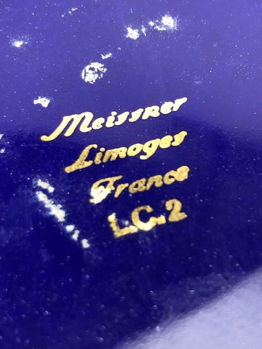 Collection of Limoges Blue & gold Urn, lidded pots etc (4) - Image 5 of 5