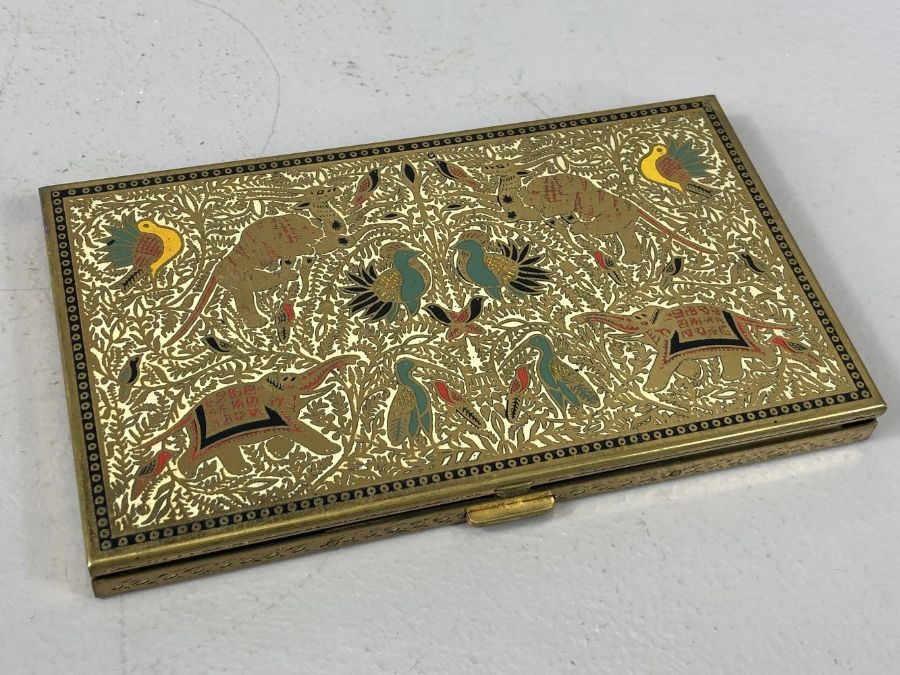 Good collection of boxes to include Eastern design Wooden leather & Metal boxes (9) - Image 3 of 8