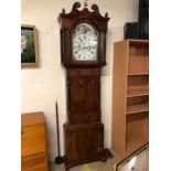 WATKIN OWEN, LLANRWST, Victorian longcase clock, the dial marked 'W. Owen Llanrwst', painted arch