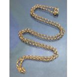 9ct Gold chain approx 54cm long and 6.6g