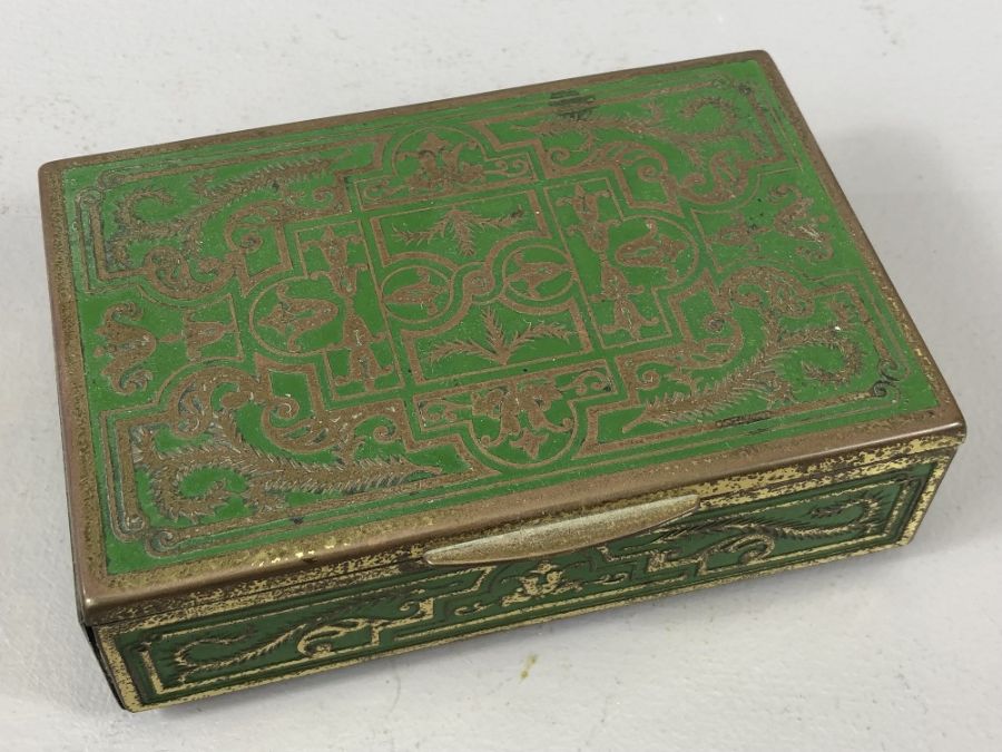 Good collection of boxes to include Eastern design Wooden leather & Metal boxes (9) - Image 6 of 8