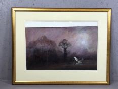 KEN HILDREW (British b. 1934), pastel,' Hush Wing', signed lower left, approx 54cm x 36cm (slipped