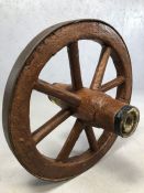 Decorative eight-spoke cart wheel, approx 46cm in diameter