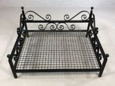 Wrought iron dog's bed, individually made in blacksmith's forge, approx 76cm x 60cm x 40cm
