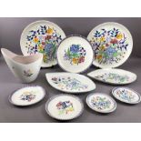 Collection of Poole Pottery to include Plates, dishes and a vase (10)