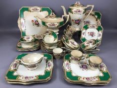 Myotts Royal Crown Staffordshire 'Bouquet' design tea and coffee service to include tea pot, sugar