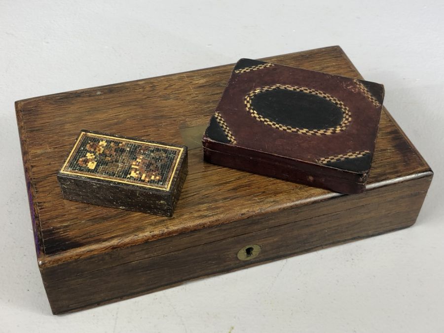 Good collection of boxes to include Eastern design Wooden leather & Metal boxes (9) - Image 7 of 8