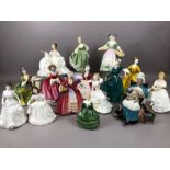 Collection of Royal Doulton figurines approx 15 in total