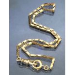 14ct Gold Bracelet of twisted box link design approx 18cm long and 12.8g