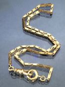 14ct Gold Bracelet of twisted box link design approx 18cm long and 12.8g