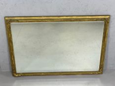 Bevel edged gilt framed mirror, approx 96cm x 67cm