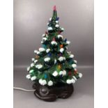 Ceramic Christmas tree which lights up, height approx 43cm ... HAPPY CHRISTMAS!!