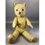 Vintage jointed teddy bear, approx 38cm in height