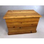 Pine blanket box approx 80cm x 50cm x 54cm