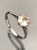 Platinum and Solitaire Diamond ring, the diamond approx 1.0ct, total weight approx 1.9g and size L/M