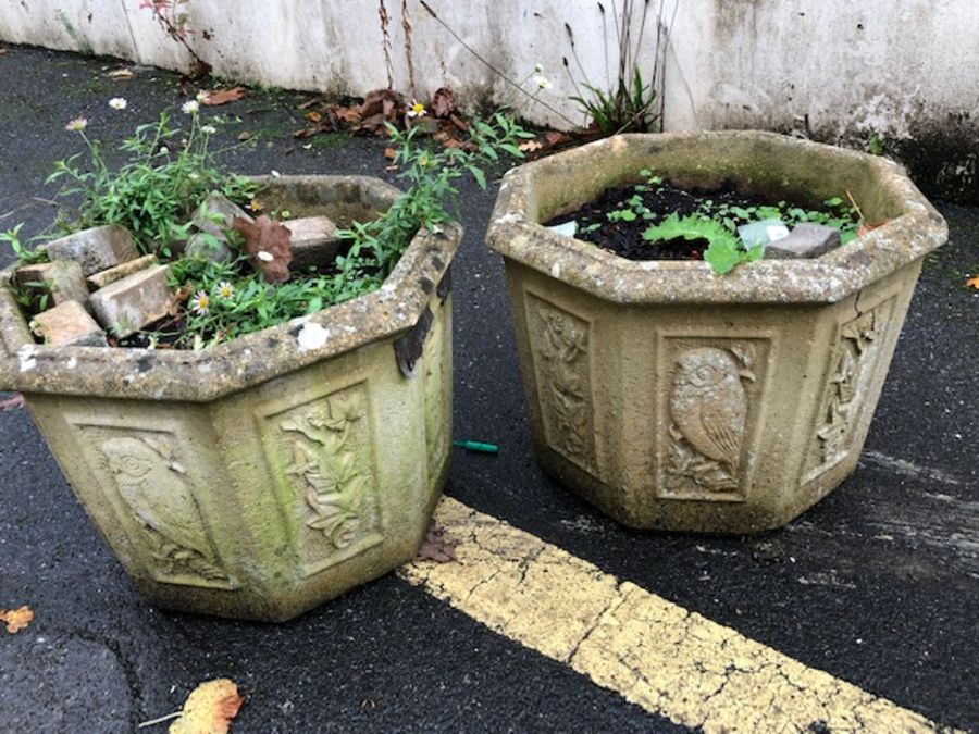 Two octagonal garden planters - Image 2 of 3