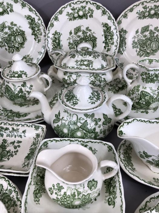 Masons ironstone fruit basket pattern dinner service, tea service, large collection - Image 3 of 5