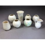 Good collection of Spode Velamour ceramics to include globular pot in light pastel colours. Designed