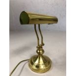 Brass bankers desk lamp