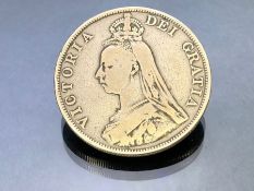 Silver Coin: Victoria Double Florin 1888 in very good condition