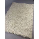 Modern Habitat cream ground woollen rug, approx 200cm x 150cm