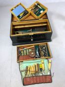 Good vintage pine tool chest containing large collection of vintage tools to include Marples