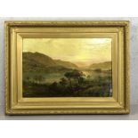 19th Century oil on canvas 'Thirlmere', signed lower left W GRAY (Possibly William Gray) approx 60cm