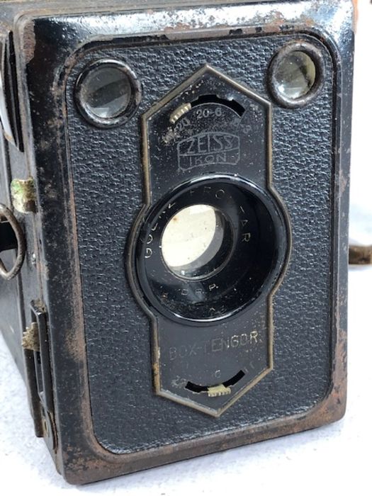 Camera: A Zeiss Ikon Box camera Tengor German made Goerz Frontar D.R.P in original canvas case - Image 6 of 6