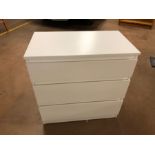 IKEA white chest of three drawers
