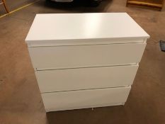 IKEA white chest of three drawers