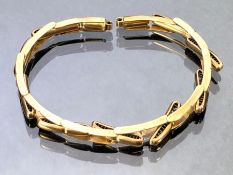 9ct gold extendable bracelet approx 12.5cm & 3.5g