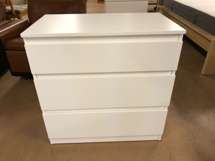 IKEA white chest of three drawers