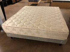 Modern 6ft SuperKing Size bed with two upholstered head boards and Sealy Mattress