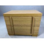 Modern two drawer bedside cabinet