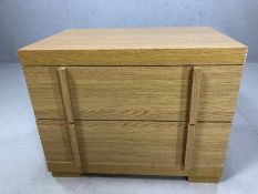 Modern two drawer bedside cabinet