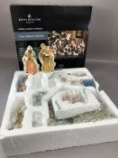 Royal Doulton petit musical nativity set with Baby Jesus, Mary, Joseph etc boxed