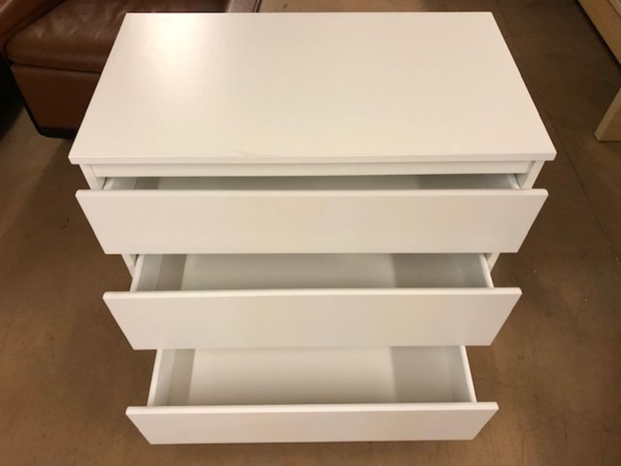 IKEA white chest of three drawers - Image 2 of 3