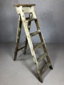 Vintage wooden stepladder, approx 135cm tall