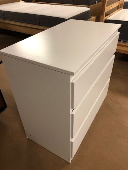 IKEA white chest of three drawers - Image 3 of 3