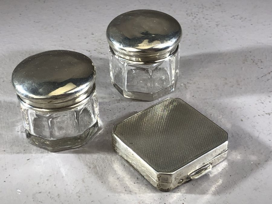 Good collection of silver items to include silver pill box, silver tray, silver Bridport charm, - Image 4 of 6