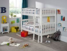 1 METRO WOODEN BUNK BED IN OPAL WHITE RRP Â£399 (GENERIC IMAGE GUIDE)