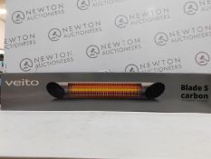 1 BOXED VEITO BLADE S2500 INDOOR AND OUTDOOR CARBON INFRARED HEATER RRP Â£259