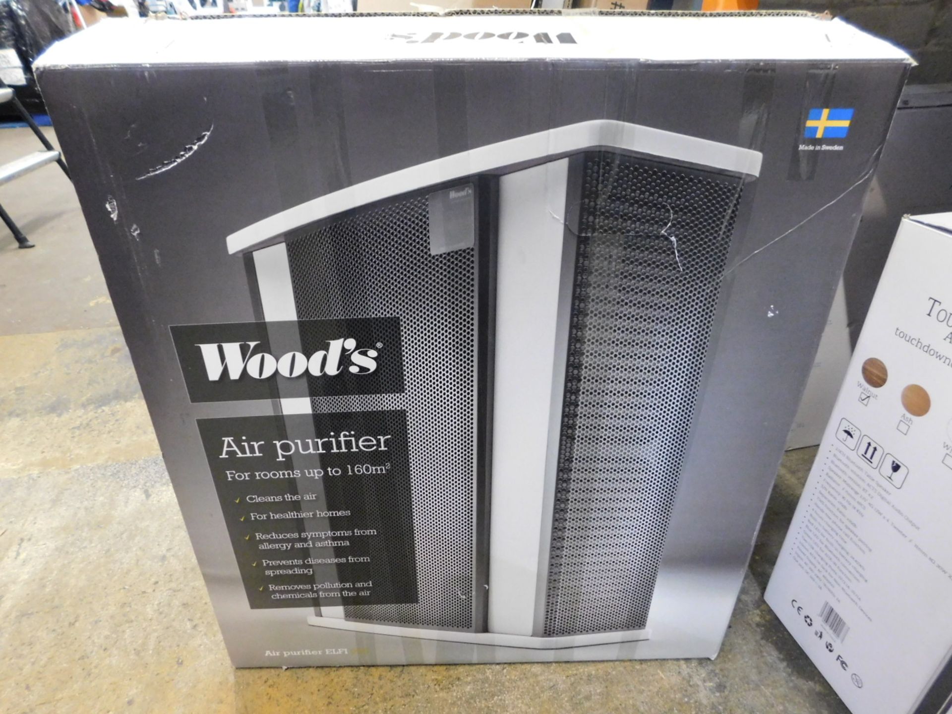 1 BOXED WOOD'S GRAN 900 AIR PURIFIER WITH 4 SPEED FILTRATION, AIR CLEANER RRP Â£299