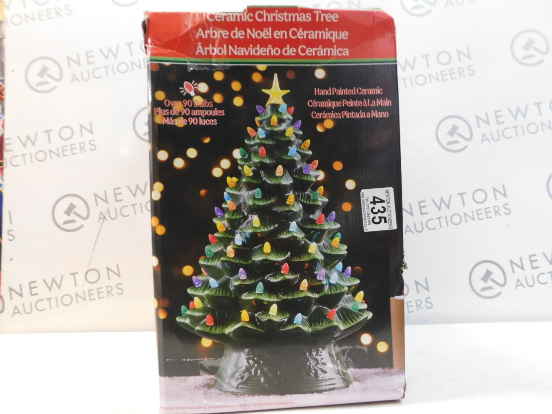 1 BOXED 17 INCH (44CM) NOSTALGIC CHRISTMAS TREE TABLE TOP ORNAMENT WITH LED LIGHTS RRP Â£69