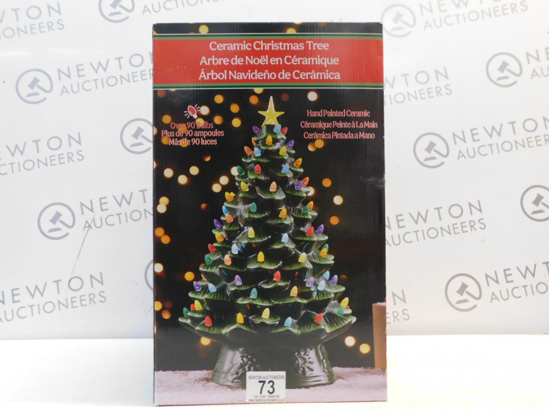 1 BOXED 17 INCH (44CM) NOSTALGIC CHRISTMAS TREE TABLE TOP ORNAMENT WITH LED LIGHTS RRP Â£69