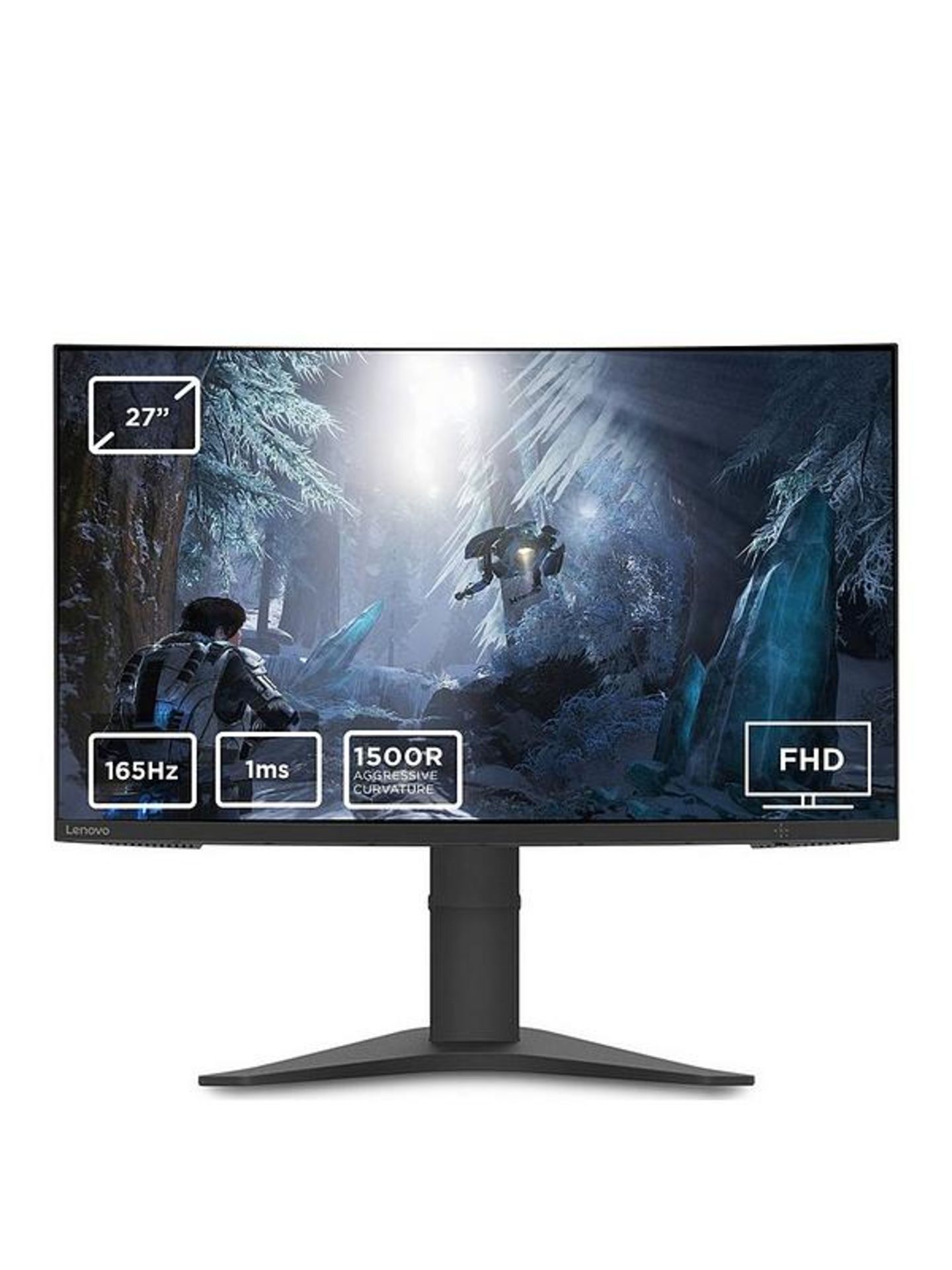 1 BOXED LENOVO G27C-10 27" FHD FREESYNC 165HZ CURVED GAMING MONITOR RRP Â£249 (WORKING)