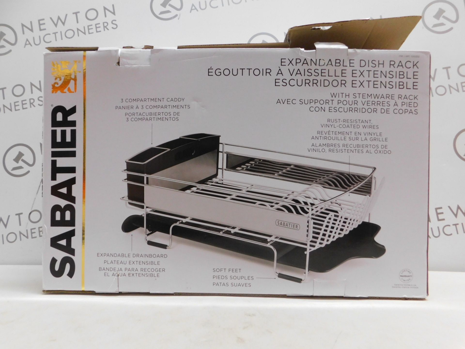 1 BOXED SABATIER EXPANDABLE DISH RACK RRP Â£44.99