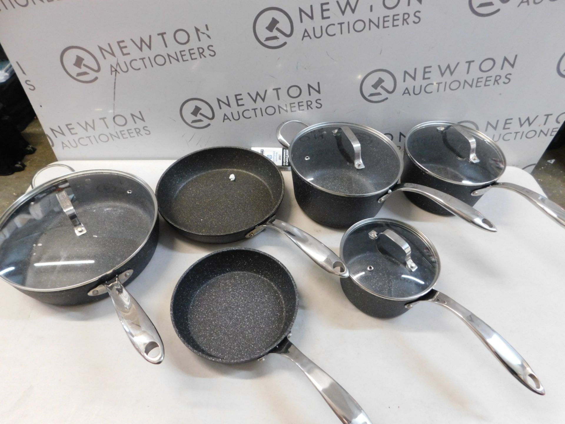 1 STARFRIT THE ROCK 10 PIECE (APPROX) NON-STICK COOKWARE PAN SET RRP Â£149.99