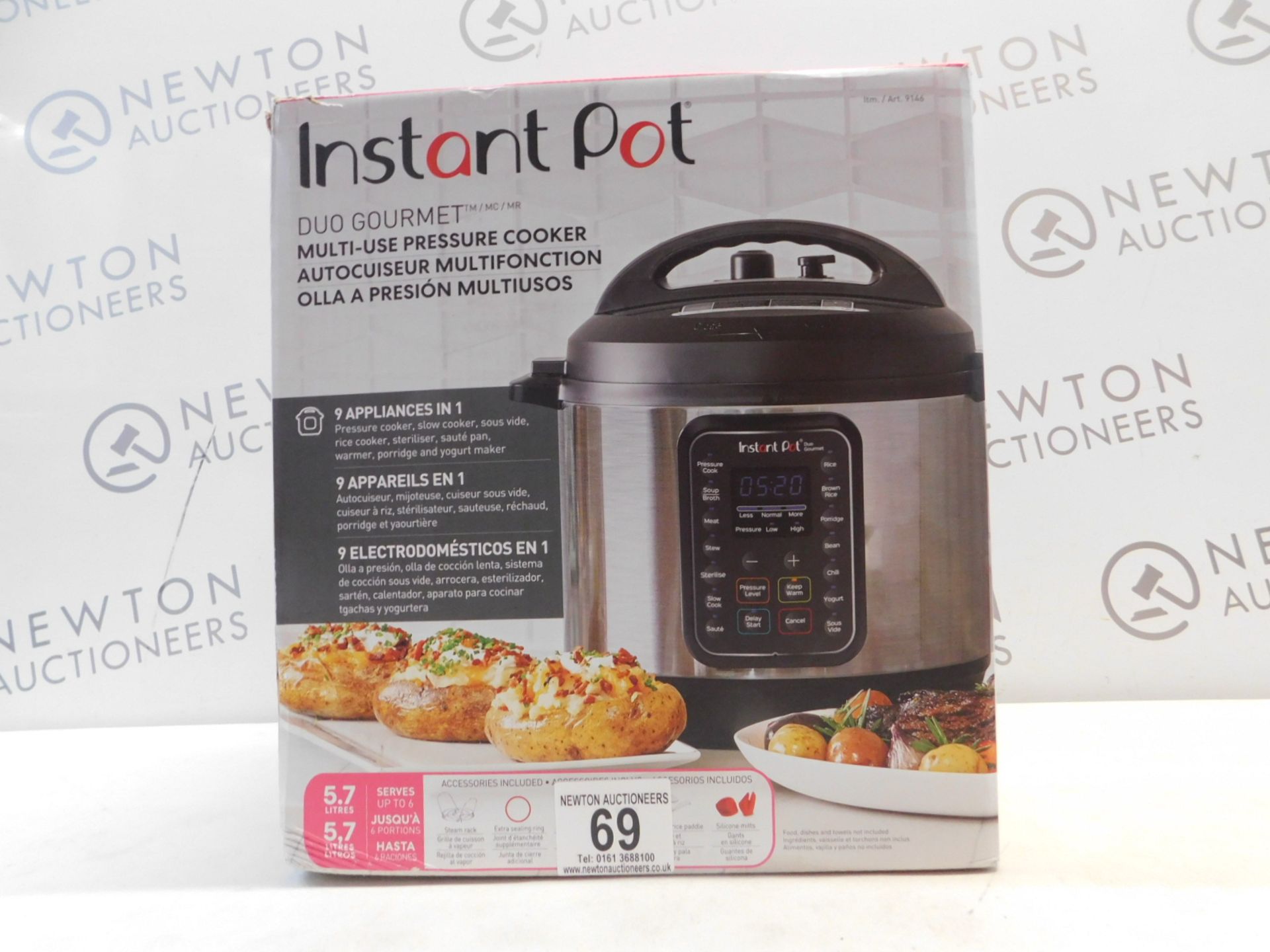 1 BOXED INSTANT POT 9 IN 1 ELECTRIC PRESSURE COOKER 5.7L RRP Â£115