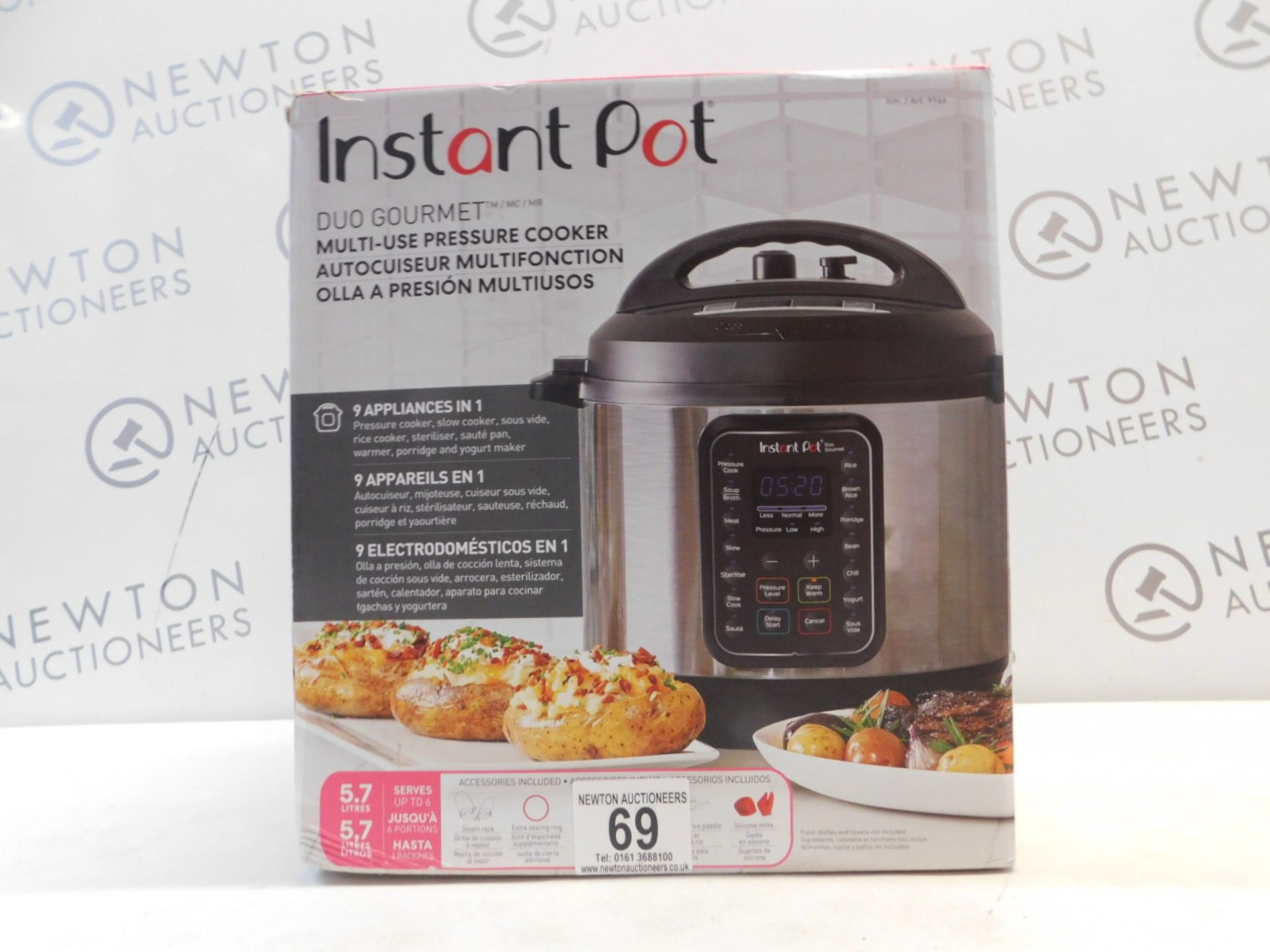 1 BOXED INSTANT POT 9 IN 1 ELECTRIC PRESSURE COOKER 5.7L RRP Â£115
